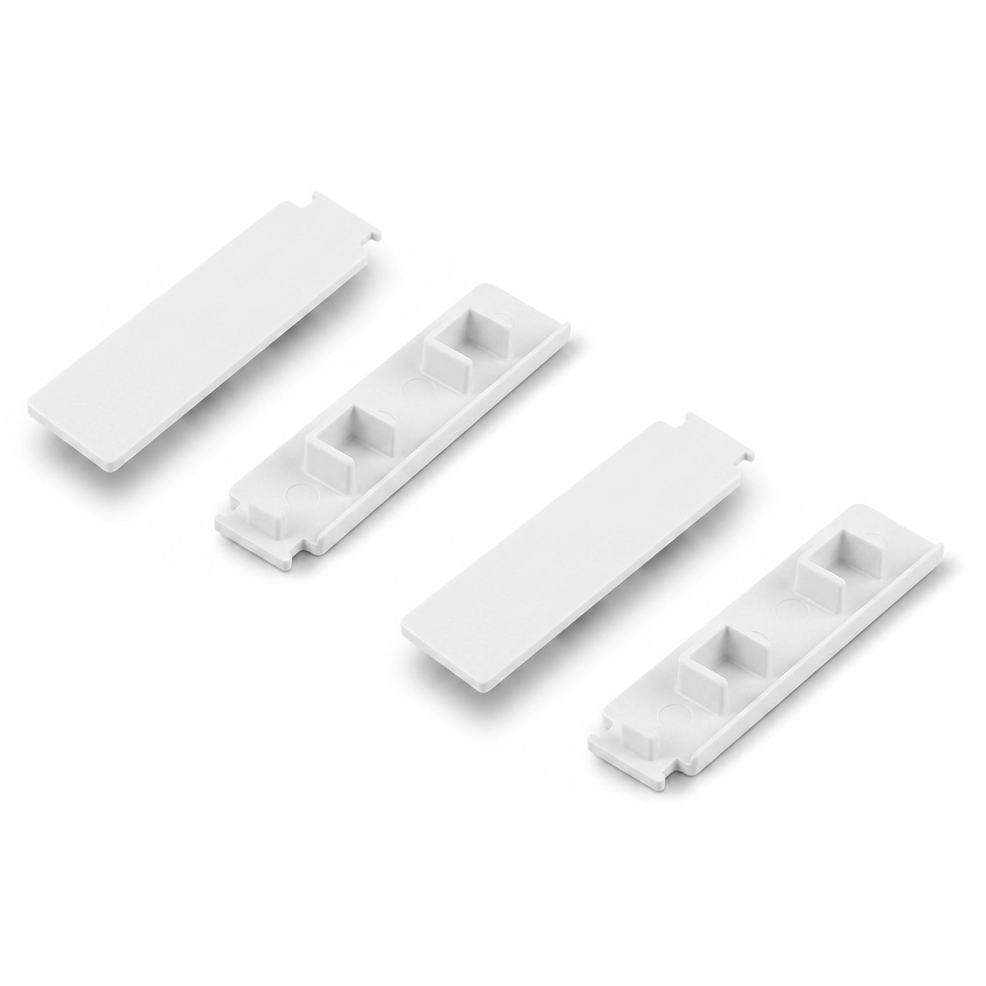 Bestlivings Gardinenschienen-Endstück Weiß 2x8 cm