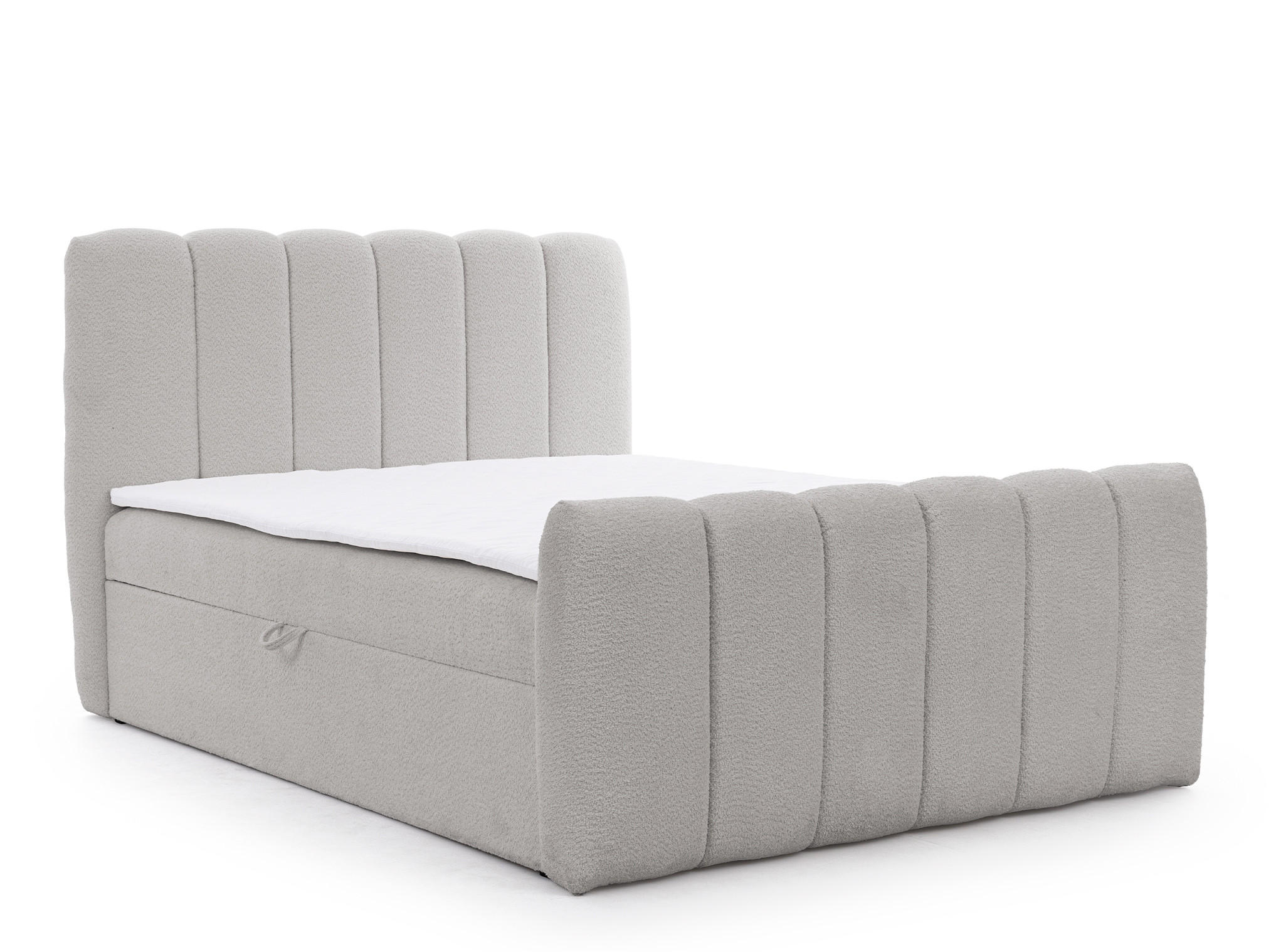 BOXBETT mit Topper und Stauraum 120x200 cm in Grau - Grau, Textil (120/200cm) - Home Collective