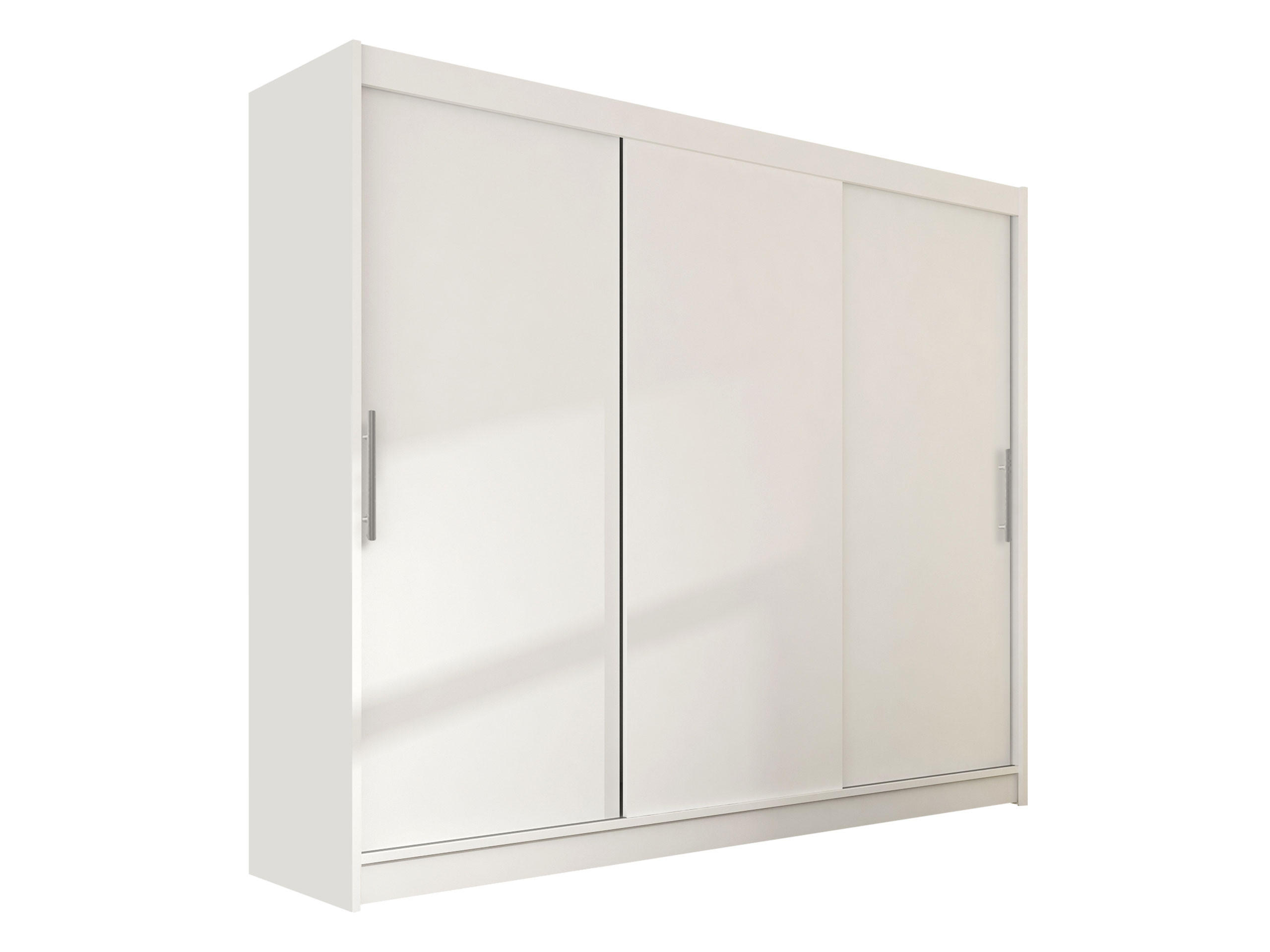 KLEIDERSCHRANK Aston II - Silberfarben/Weiß, Holzwerkstoff/Kunststoff (250/215/58cm) - MIRJAN24