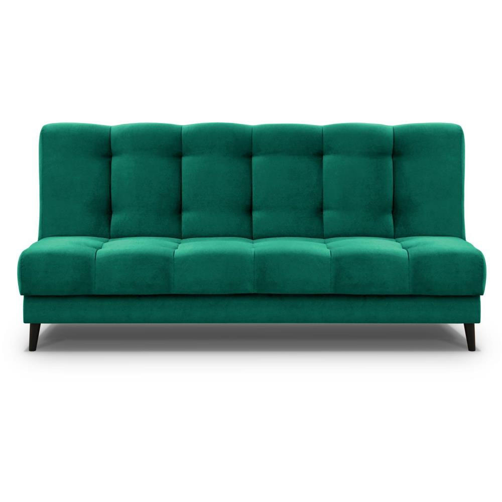 3-SITZER Schlafsofa Nancy grün - Dunkelgrün, Holz/Textil (220/89/93cm) - Beautysofa