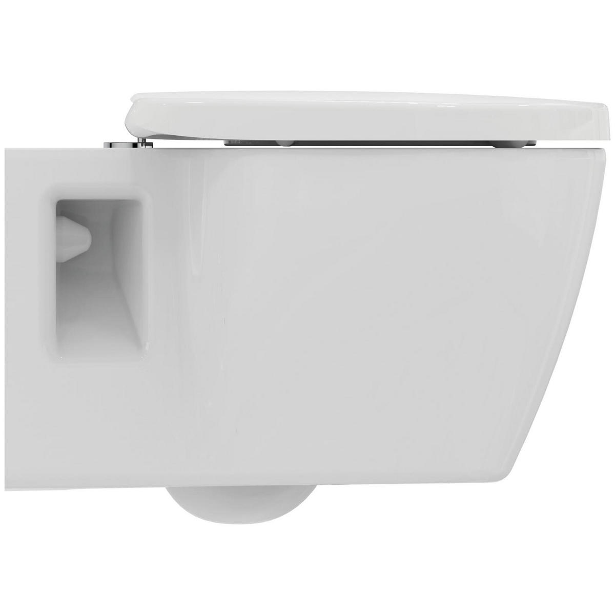 WC-SET MIT ABSENKAUTOMATIK Connect weiß 54,5 x 36,5 x 34 cm - Weiß, Keramik (36.5/34/54.5cm) - Ideal Standard