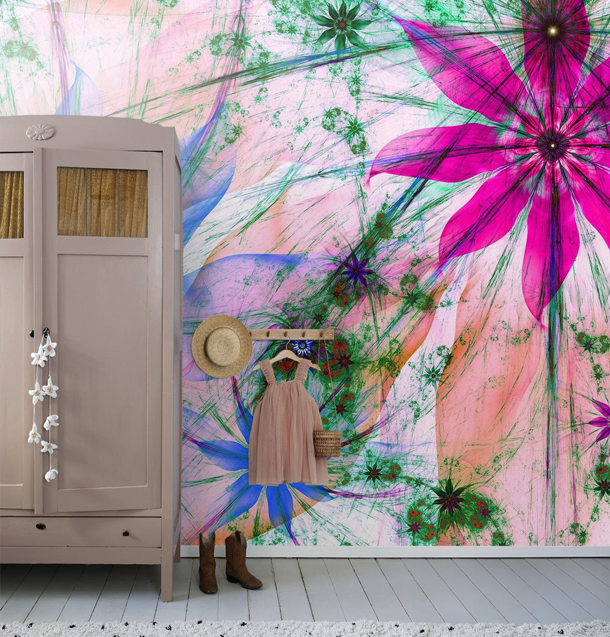 FOTOTAPETE Blumen 375 x 270 cm - Pink, Papier (375/270cm) - Sanders & Sanders