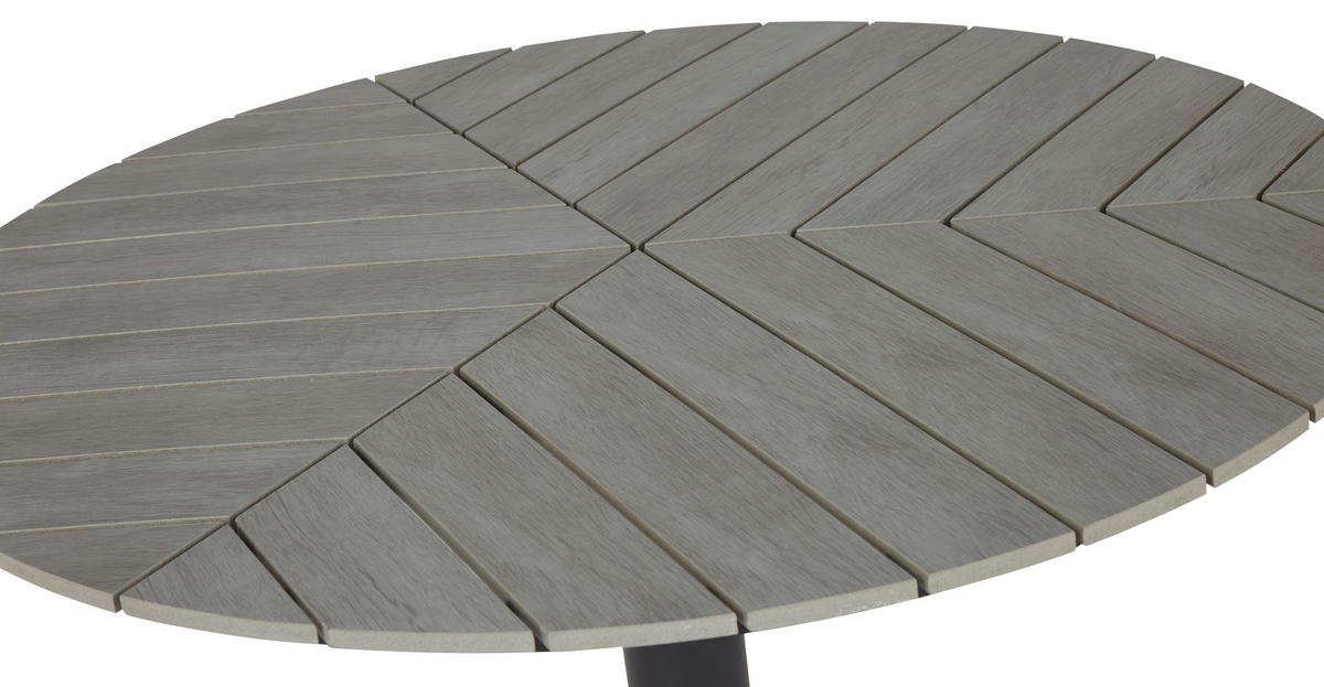 GARTENTISCH, Hector, Grau, HDPE, 110 x 110 x 74 cm - Grau, Kunststoff (110/110/74cm) - ebuy24