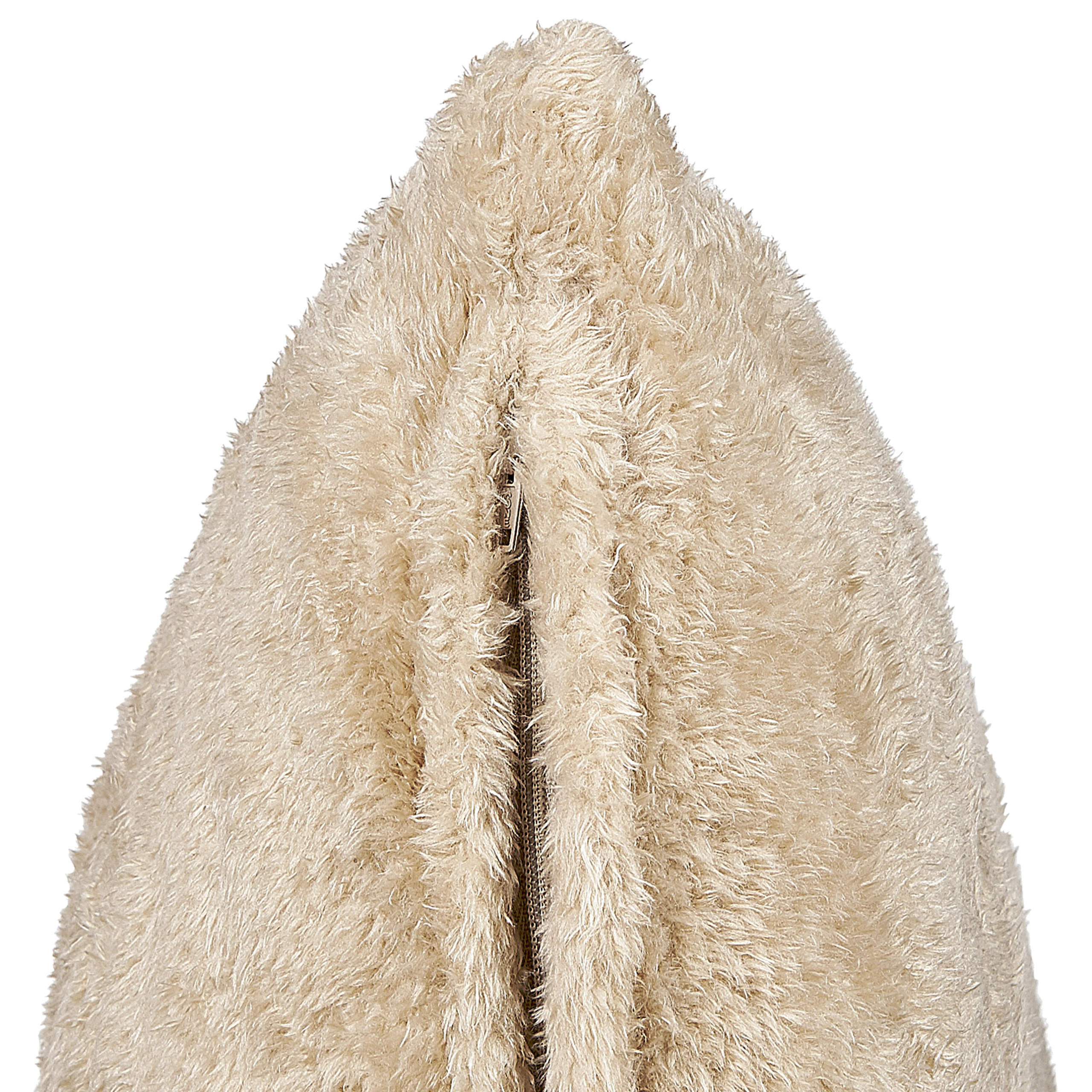 DEKOKISSEN Beige 45/45 cm Pilea - Beige, Textil (45/45cm) - Beliani