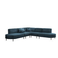 ECKSOFA Valencia - Blau, Holzwerkstoff/Textil (303/303cm) - Fun Möbel