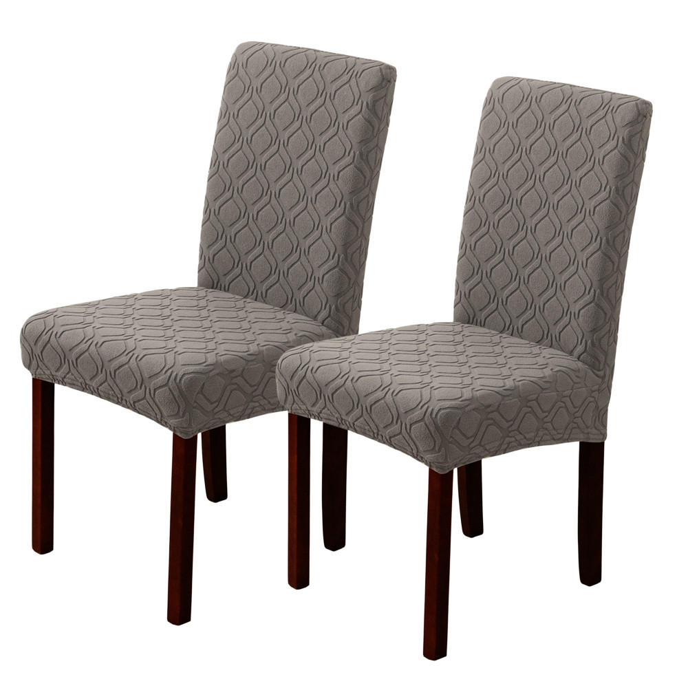 STUHLHUSSE Stretch Stuhlbezug 2 Stück - Grau, Textil (18/25cm) - OBOSOE