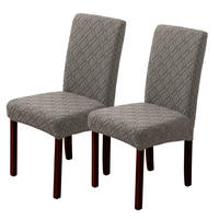 STUHLHUSSE Stretch Stuhlbezug 2 Stück - Grau, Textil (18/25cm) - OBOSOE