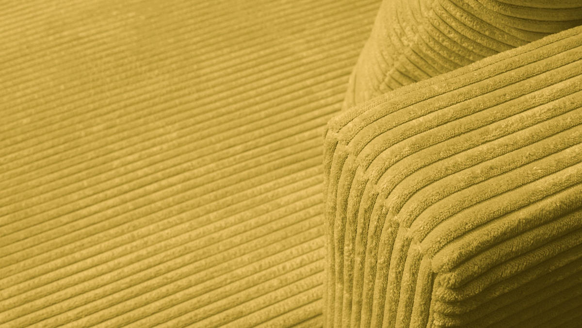 ECKSOFA OTTO mit Bettkasten und Schlaffunktion L-Form, Ottomane Universal - Gelb, Textil (230/145cm) - Marpur