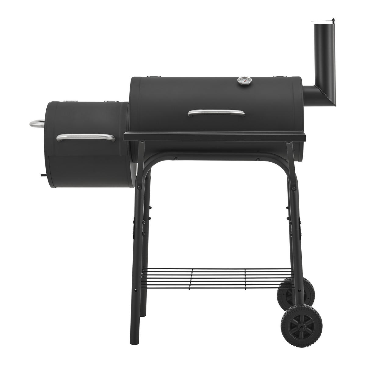 SMOKER-GRILL Arielli - Schwarz, Metall (110/115/64cm) - casa.pro