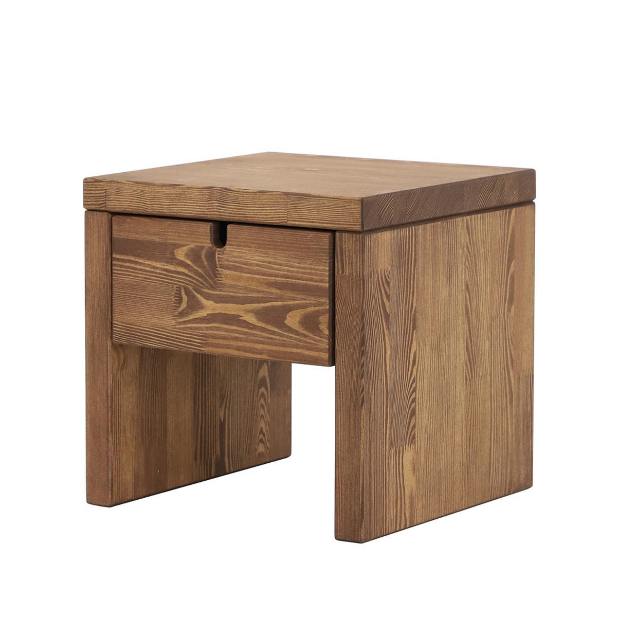 NACHTTISCH aus Massivholz MARIKA 4 - Dunkelbraun, Holz (40/40/40cm) - Seart