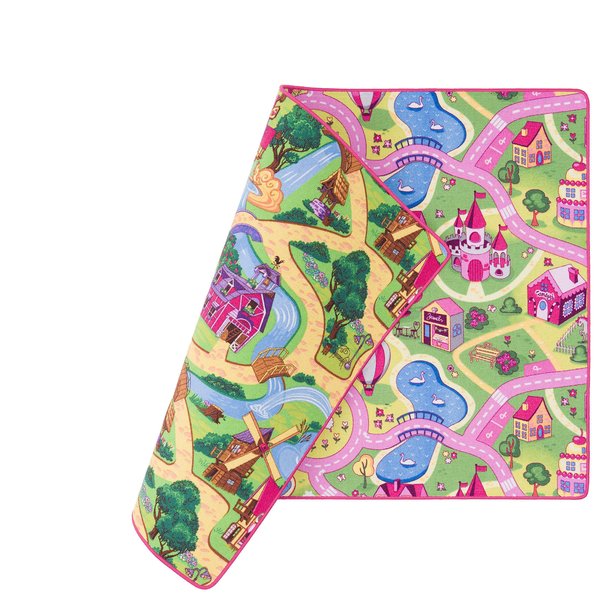 STRASSENTEPPICH BEIDSEITIG STRASSENLANDSCHAFTEN - Pink, Textil (160/240cm) - Snapstyle