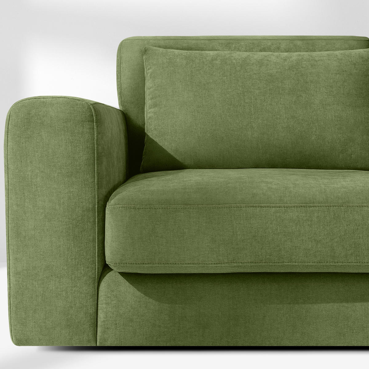 ECKSOFA XL rechts VERUS - Grün, Holz/Holzwerkstoff (377/328cm) - KONSIMO®