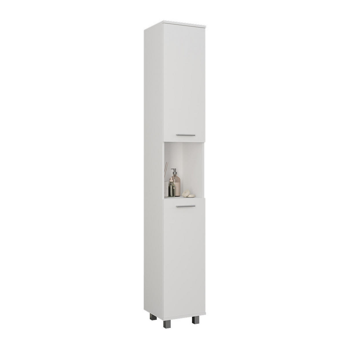 HOCHSCHRANK Ilias Weiß 30.2 x 190 cm mit 2 Türen - Weiß, Holzwerkstoff (30.2/190/30cm) - Vicco