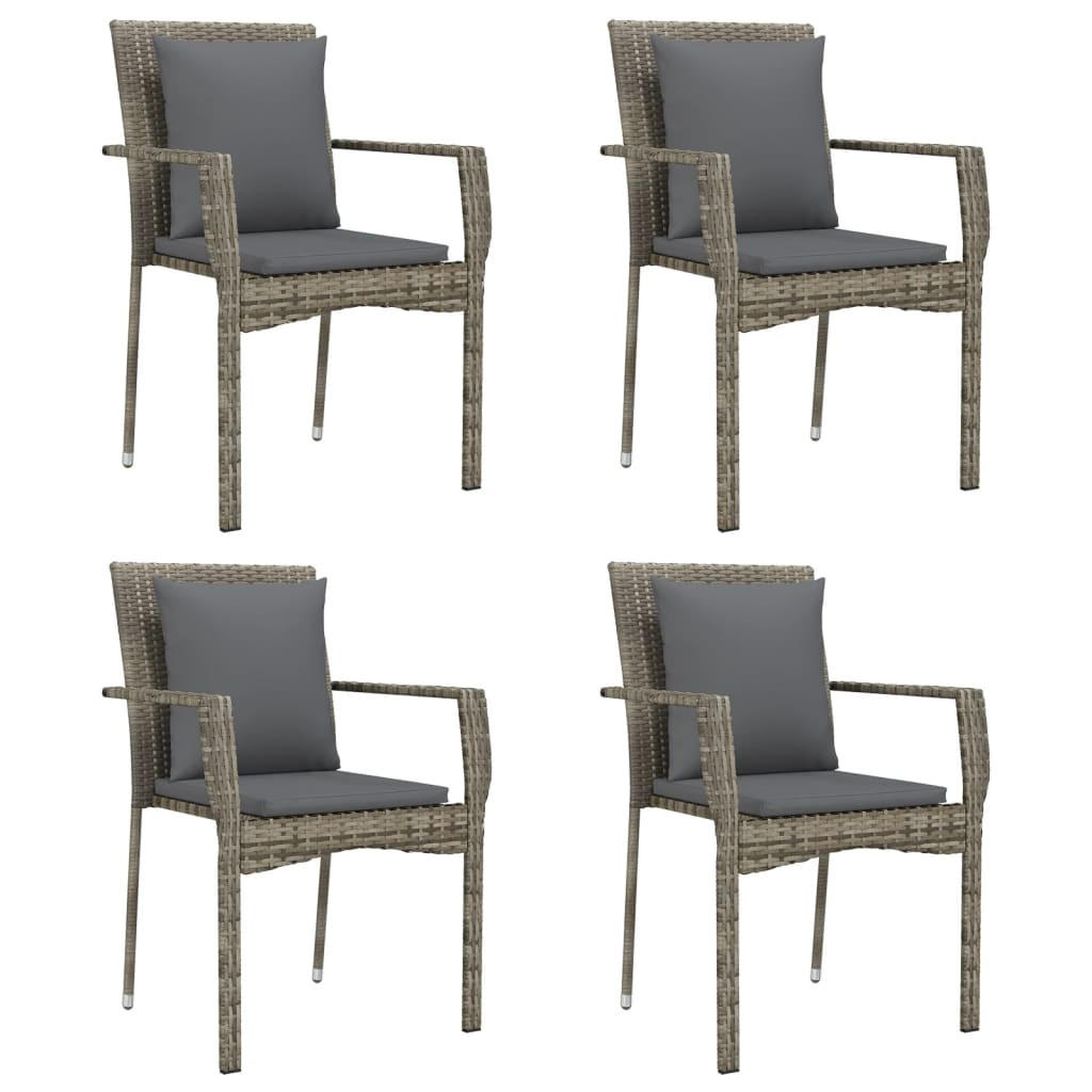 furnicato Gartenstühle Grau, Dunkelgrau 59x88x53.5 cm