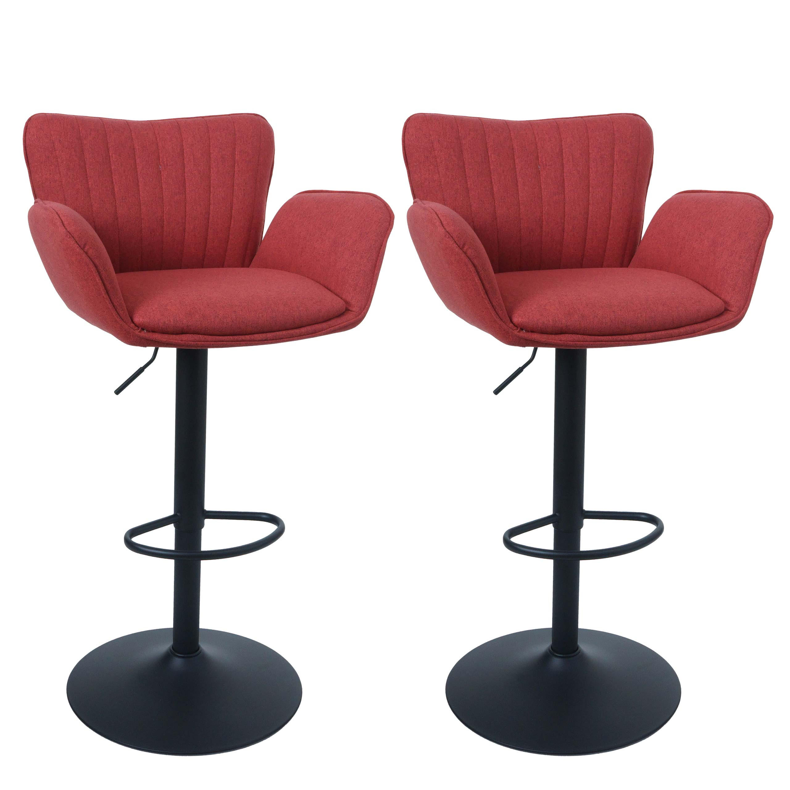 BARHOCKER Rot - Rot, Textil (50/110/45cm) - MCW