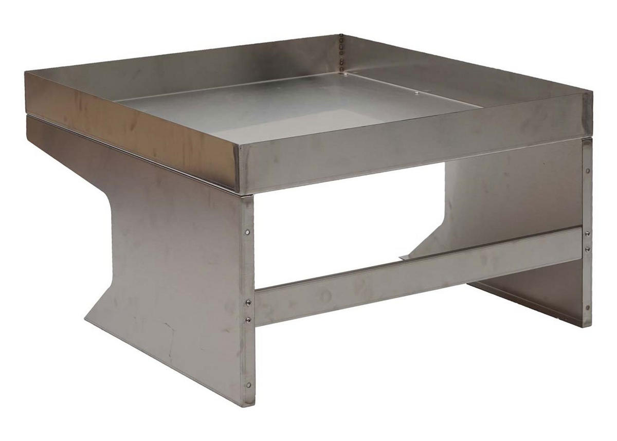 MÄHROBOTER-GARAGE mit Pflanzkasten 37x60x70cm Metall Edelstahl - Silberfarben, Metall (60/37/70cm) - PROREGAL