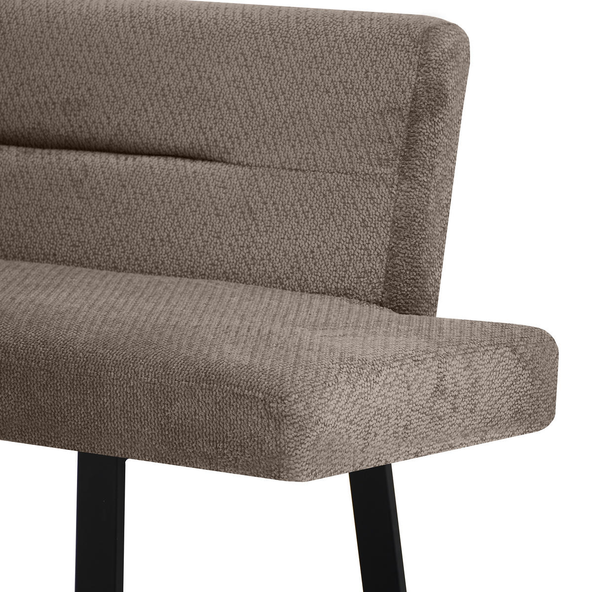 ECKBANK Cresto 212x173 cm, mit Metallbeinen, Egon-Stoff, Braun - Schwarz/Braun, Metall (212/173cm) - Beautysofa