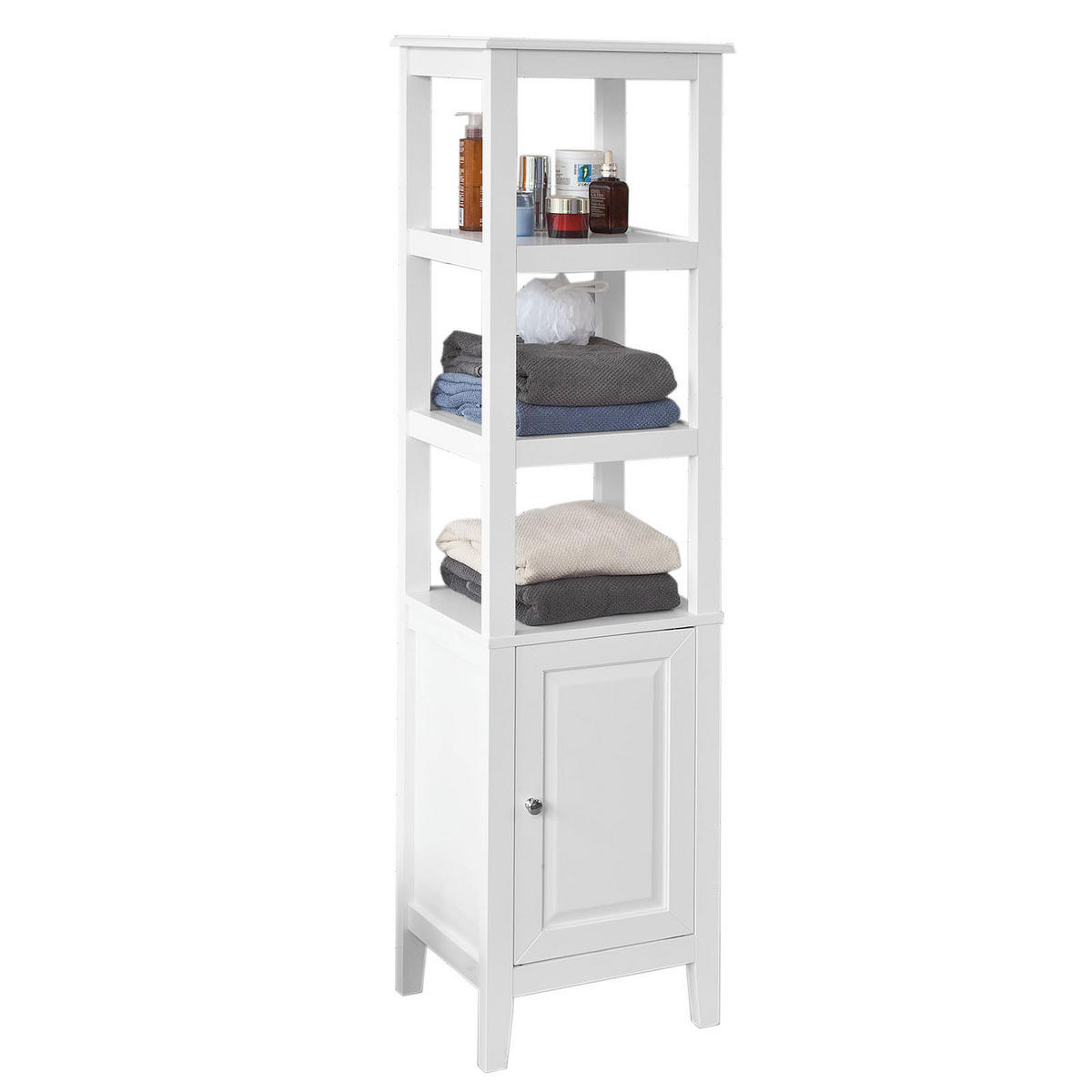 HOCHSCHRANK Weiß - Weiß, Holzwerkstoff (40/150/33cm) - SoBuy