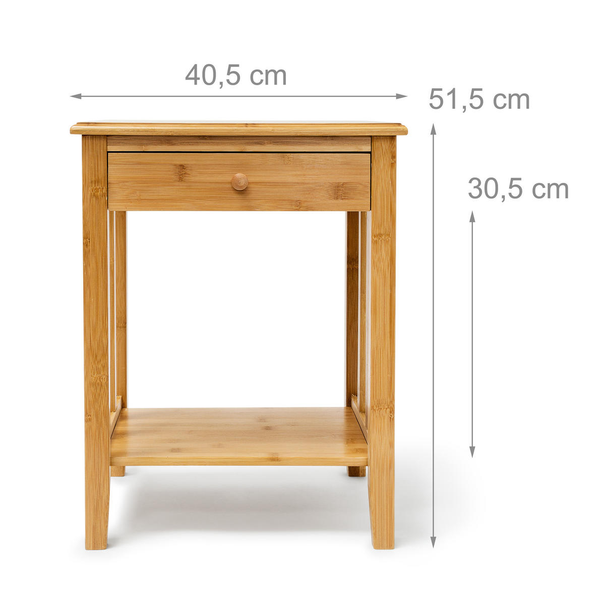 BEISTELLTISCH - Hellbraun, Holz (35/40/52cm) - Relaxdays