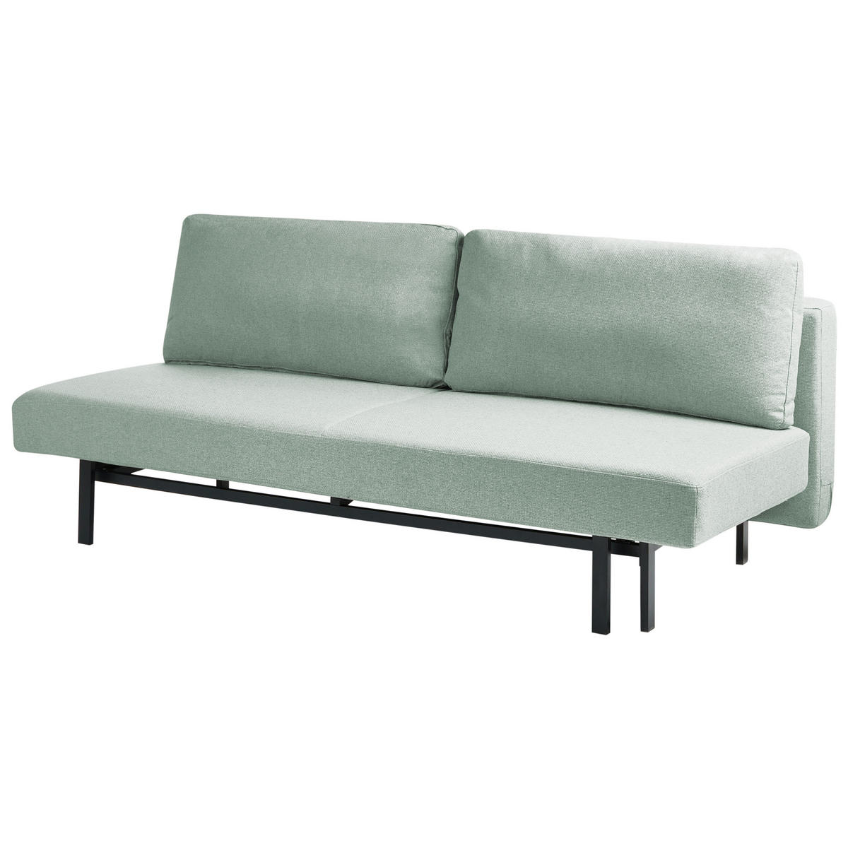 SCHLAFSOFA 3-Sitzer Stoff Hellgrün Roykka - Hellgrün, Textil (201/84/94cm) - Beliani