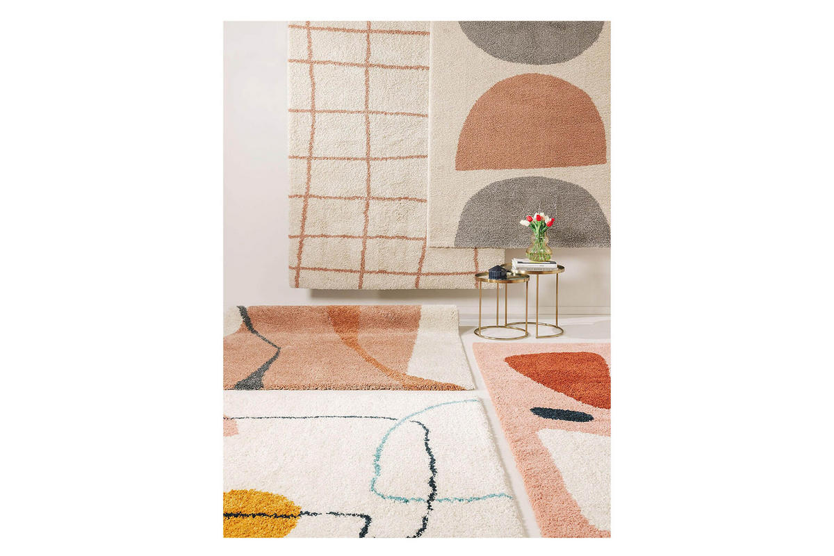 HOCHFLORTEPPICH Louise Multicolor 160x230 cm - Multicolor, Textil (160/230cm) - benuta Pop