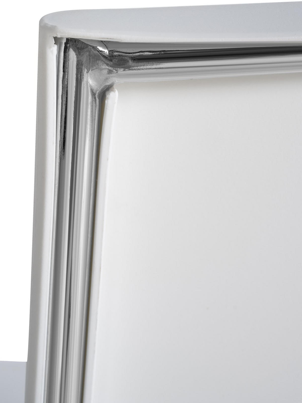 BARHOCKER Metall weiß - Chromfarben/Weiß, Metall (43/114/41cm) - CLP
