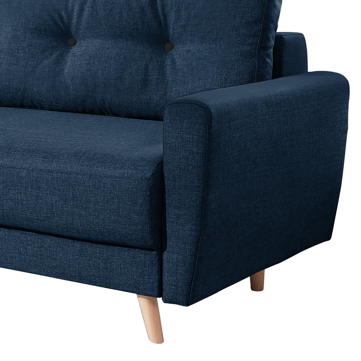 3-SITZER SOFA - Blau, Textil (220/90/90cm) - home24