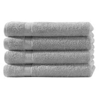DUSCHTUCH 70x140 cm Frottier Handtücher im 4er Set aus 100% Baumwolle, Silber 500g/m2 - Silberfarben, Textil (70/140cm) - Carpe Sonno