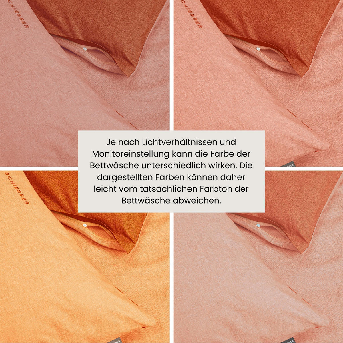BETTWÄSCHESET Doubleface - Renforcé - 2-teilig - 135 x 200 cm - Terrakotta - Terracotta, Textil (135/200cm) - SCHIESSER