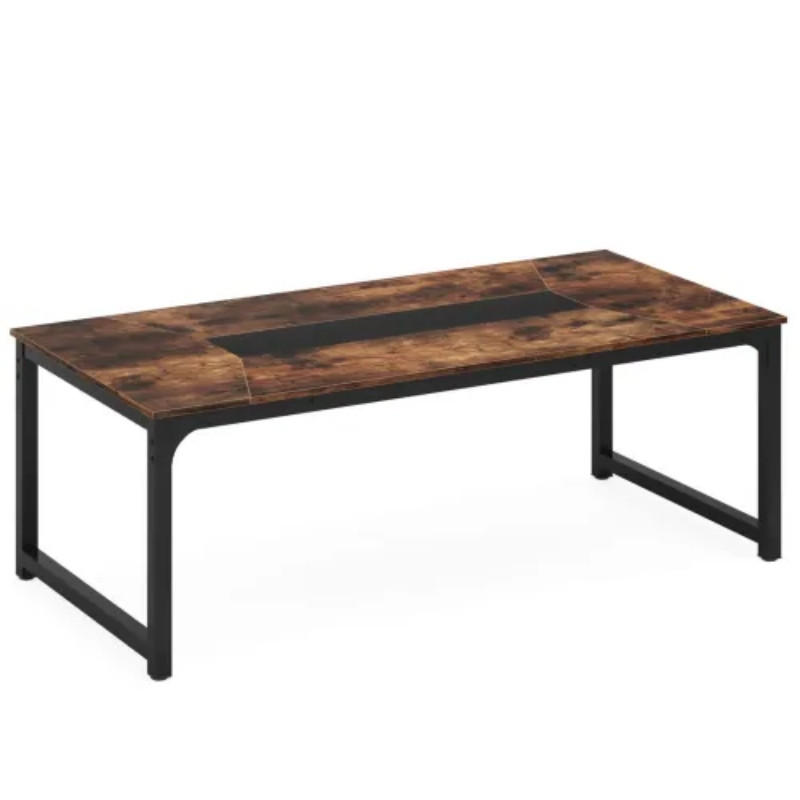 ESSTISCH Rustikalbraun 180/90/77 cm - Schwarz, Holz (90/180/77cm) - PANGIVO