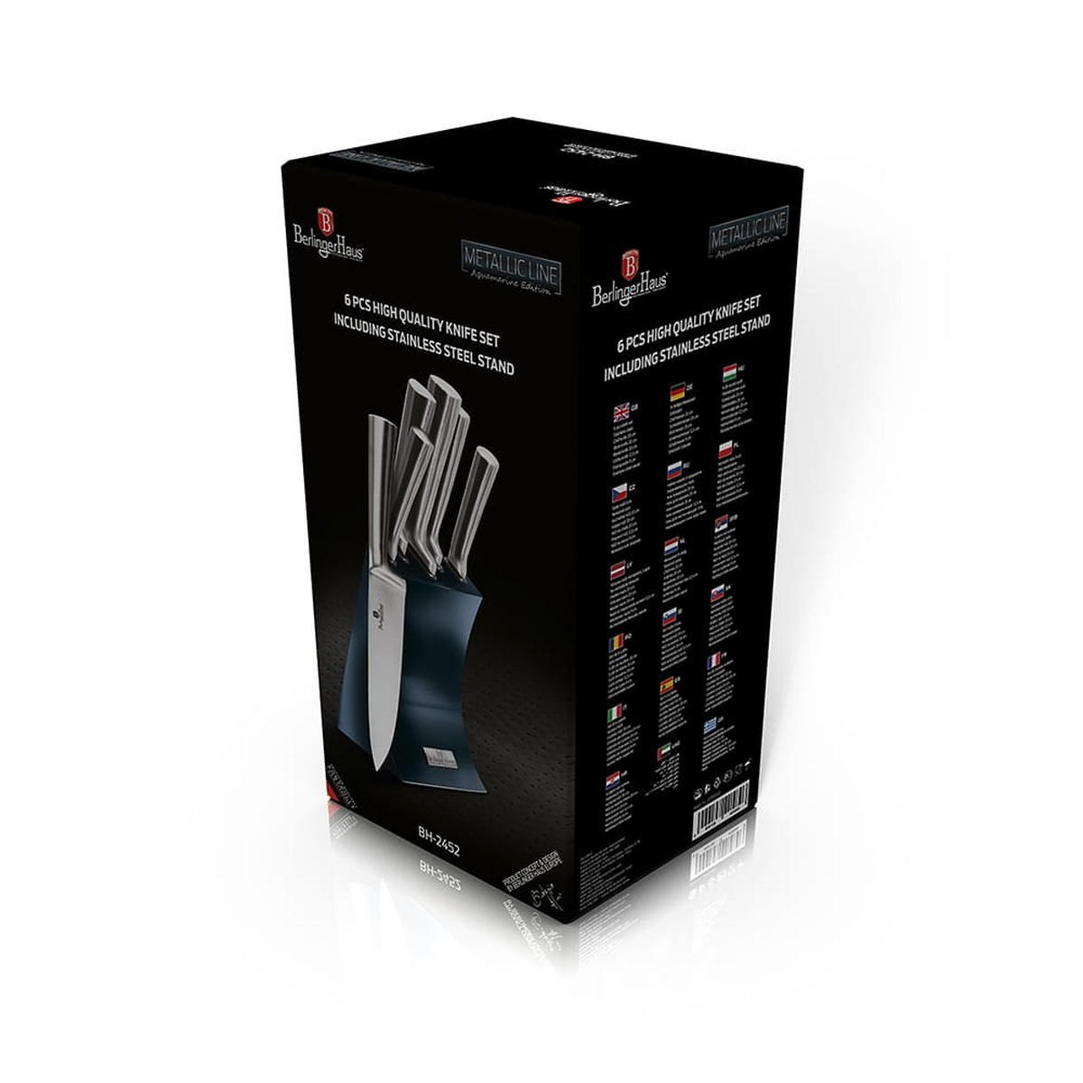 MESSERSET Silber 30/10/30 cm BH2452 - Silberfarben, Metall - Berlinger Haus