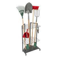 REDSKAPSSTÄLL Antracit stål för 34 verktyg - Antracit, Metall (43/66/32cm) - Relaxdays