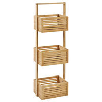 REGAL Bambusholz Hellbraun Waverly - Hellbraun, Holz (27/80/20cm) - Beliani