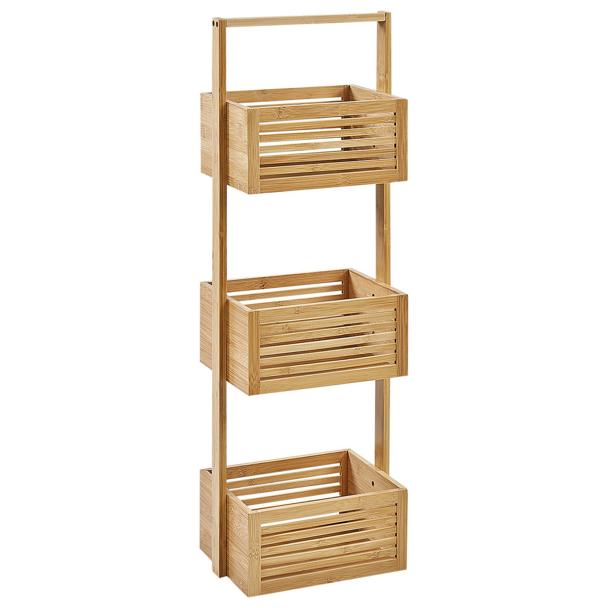 REGAL Bambusholz Hellbraun Waverly - Hellbraun, Holz (27/80/20cm) - Beliani