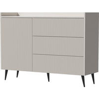 KOMMODE Arysa in Beige Kaschmir 92/126/41 cm - Kaschmir/Beige, Holzwerkstoff/Metall (126/92/41cm) - WFL GROUP