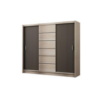 SCHWEBETÜRENSCHRANK NIDALE 250/215/61 cm 3-türig Sonoma Eiche - Sonoma Eiche, Holzwerkstoff (250/215/61cm) - MASSENO