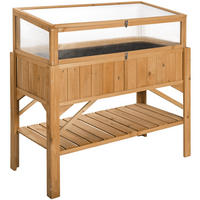 HOCHBEET ,119 x 57 x 124 cm,braun - Braun, Holz (57/90/119cm) - tectake
