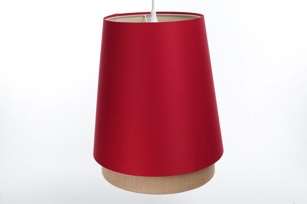 HÄNGELEUCHTE Rot 35/43 cm - Beige/Rot, Kunststoff (35/1.3/43cm) - ONZENO