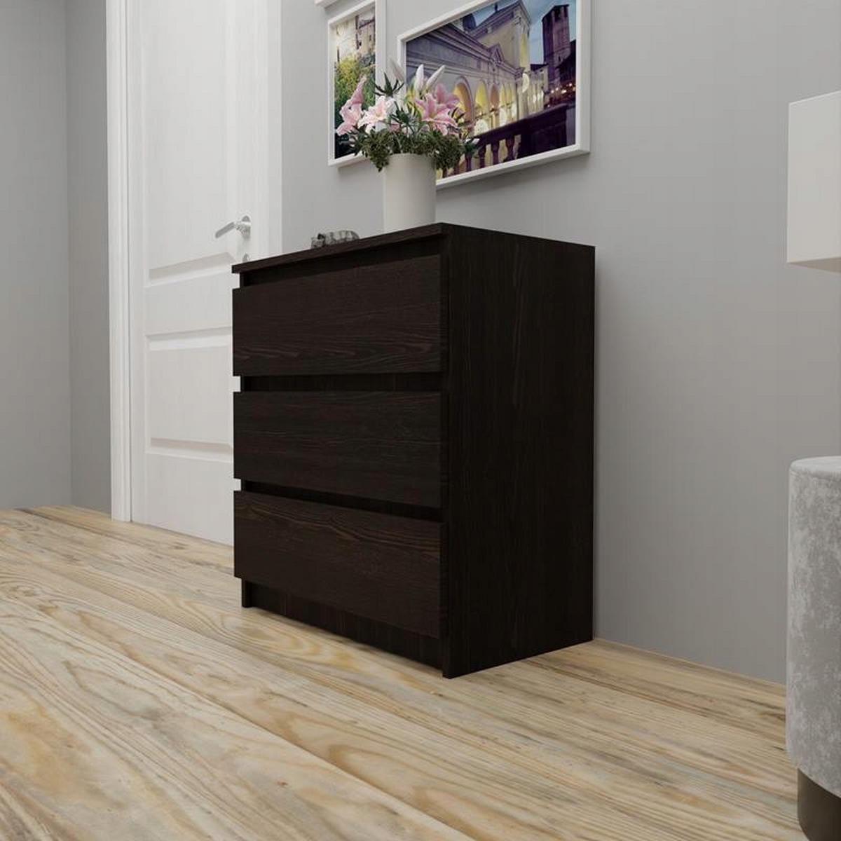 KOMMODE P3 EX3 Wenge 70/40/77 cm - Wengefarben, Holzwerkstoff (70/77/40cm) - Matkam Möbel