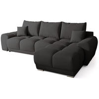 ECKSOFA Nubes mit Schlaffunktion Graphite - Anthrazit/Silberfarben, Kunststoff/Textil (290/180cm) - Bromarkt