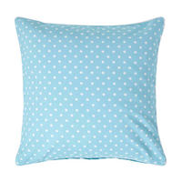 KISSENHÜLLE Polka Dots 60/60 cm, 100% Baumwolle - Blau, Textil (60/60cm) - Homescapes