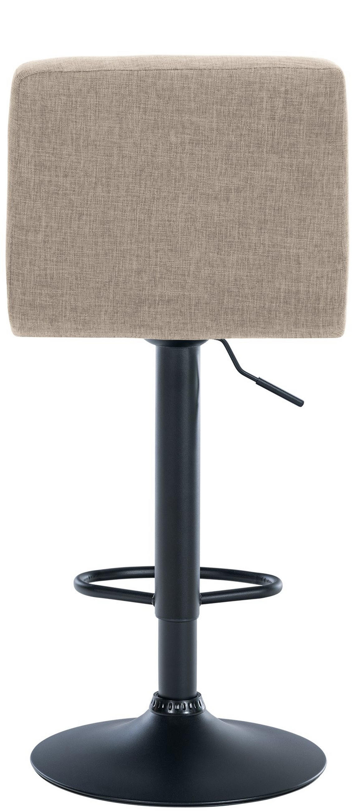 BARHOCKER MADRID Creme Stoff Schwarz - Creme, Textil/Metall (46/94/47cm) - DELUKE