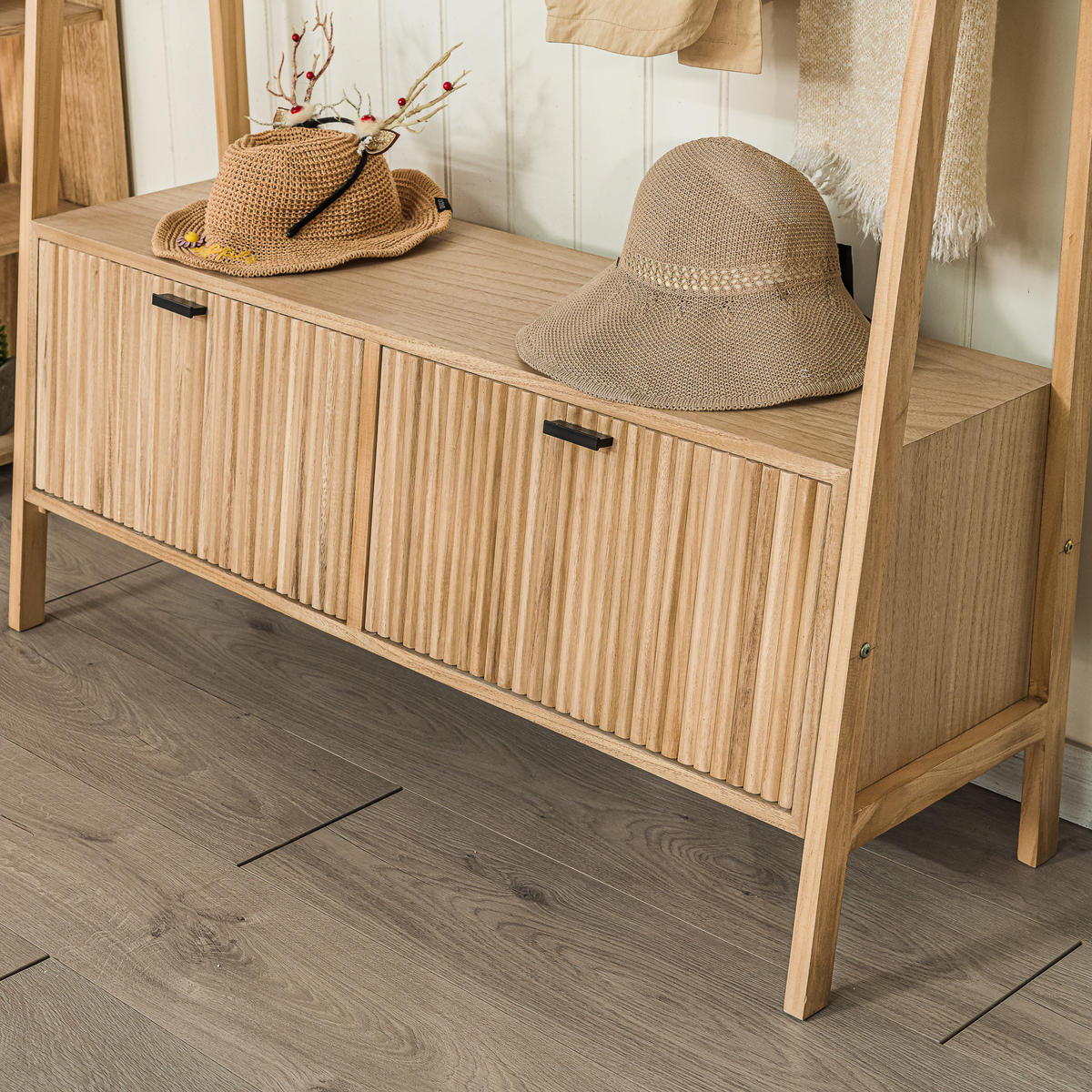 GARDEROBE Holz Braun - Braun, Holz (110/165/36cm) - Nordlys