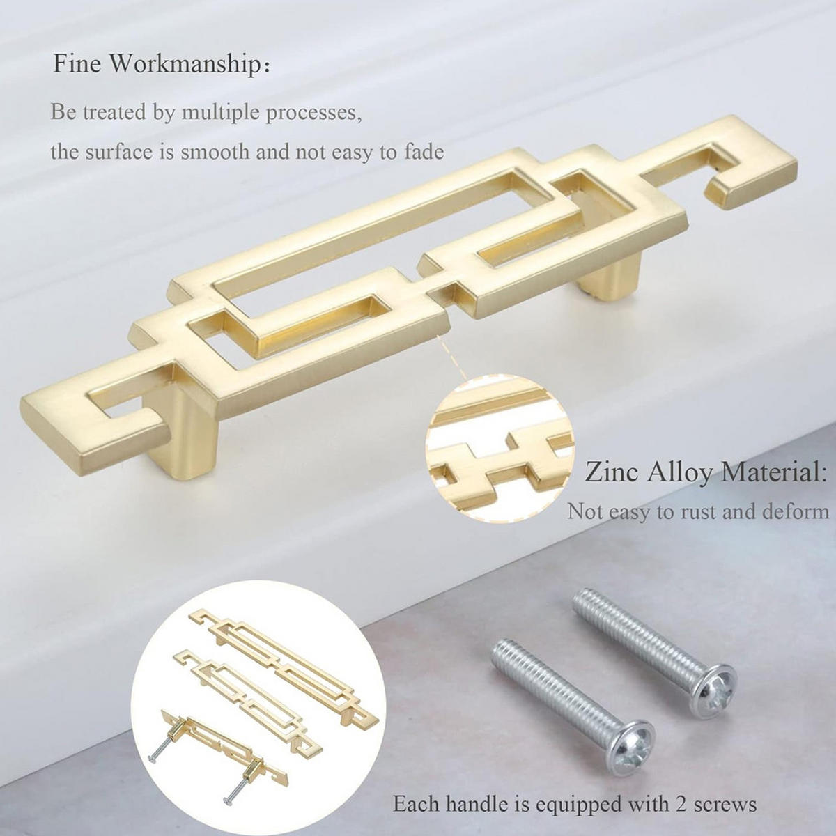 MÖBELGRIFF Gold 2er-Set 64 mm - Goldfarben, Metall (0.23/2/1.05cm)