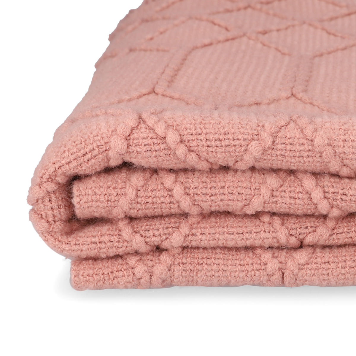 DECKE Loop rosa 130/170 cm - Rosa, Textil (130/170cm) - Homla