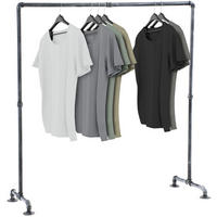 KLEIDERSTÄNDER 150 cm-silber-Metall - Silberfarben, Metall (150/150/55cm) - CLP