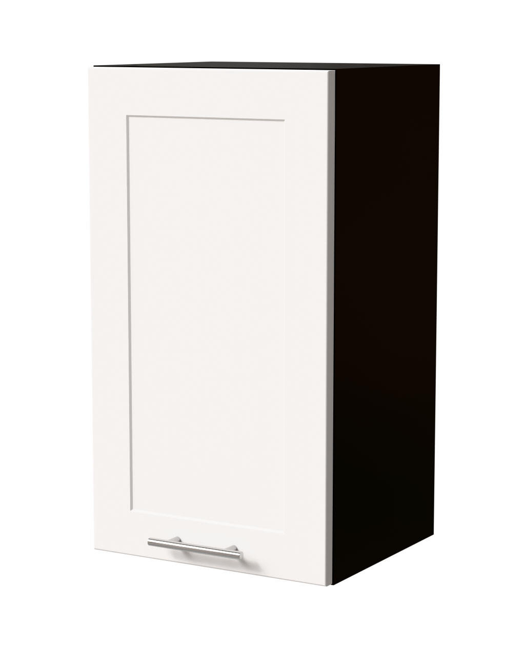 HÄNGESCHRANK Oslo W2/40 Schwarz / Weiß Matt 40 / 32,5 / 72cm - Schwarz/Weiß, Holz/Holzwerkstoff (40/72/32.5cm) - Feldmann-Wohnen