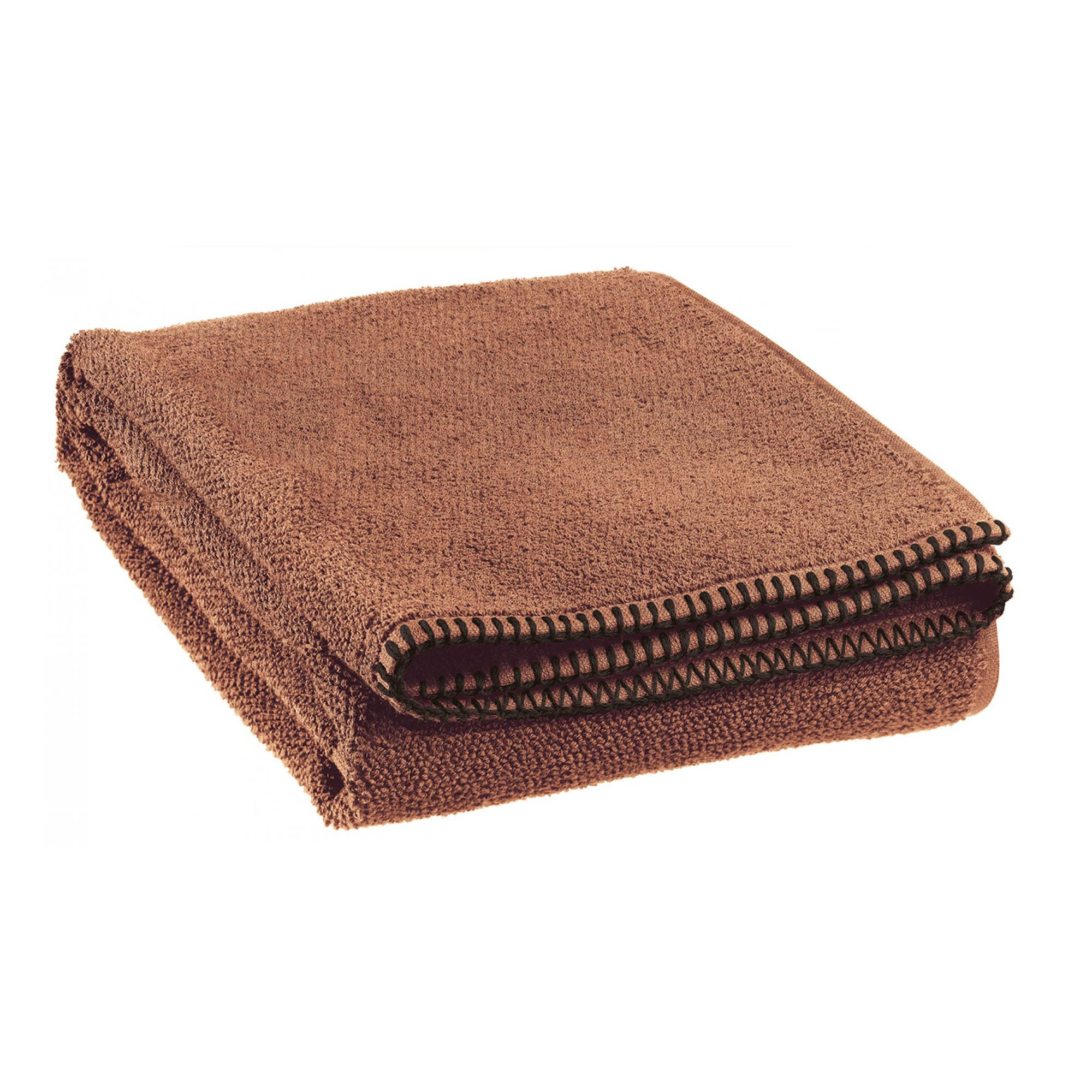 DUSCHHANDTUCH Bora kakao 70 x 130 cm - Dunkelbraun, Textil (70/130cm) - Vivaraise