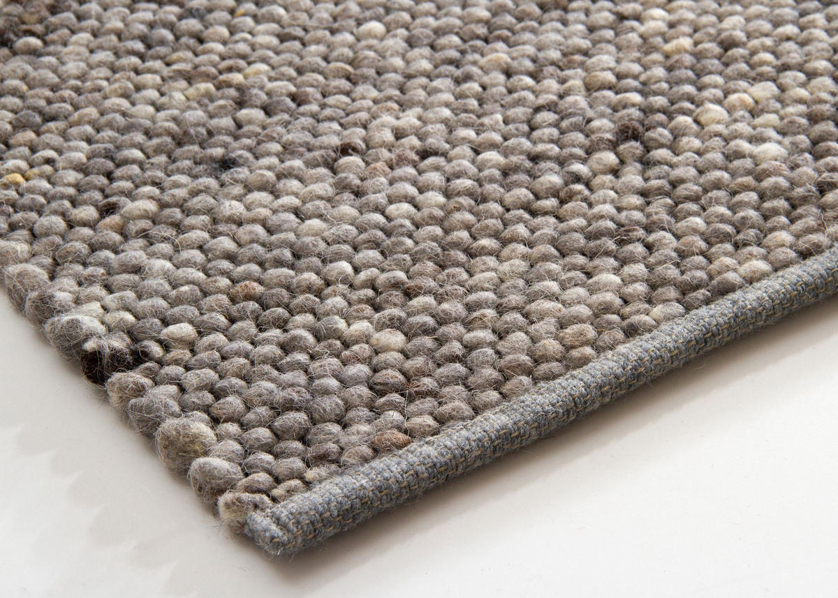 HANDWEBTEPPICH 200/200 cm Benin - Grau, Naturmaterialien (200/240cm) - Steffensmeier