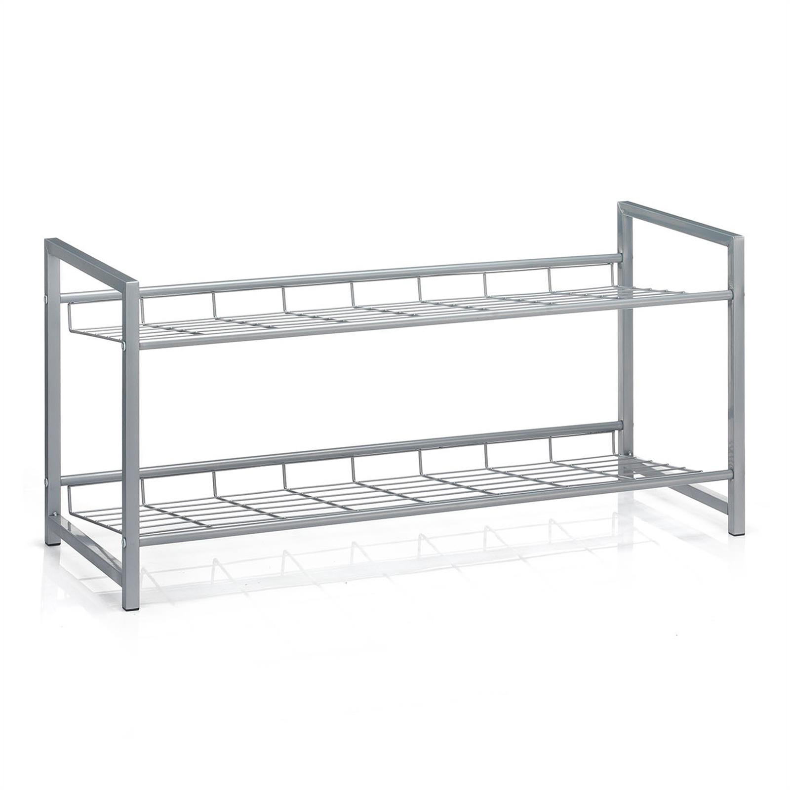 SCHUHREGAL SYSTEM - Silberfarben, Metall (81/38/30cm) - CARO-Möbel